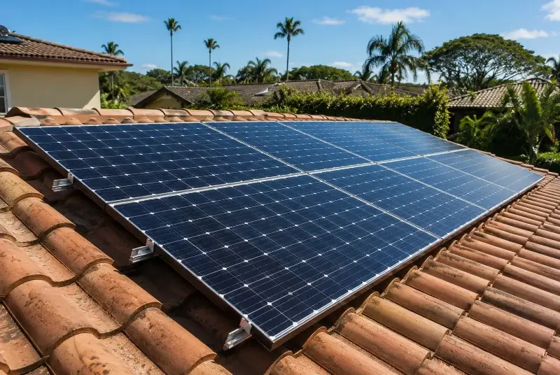 Installation de panneaux solaires à l'Éguille
